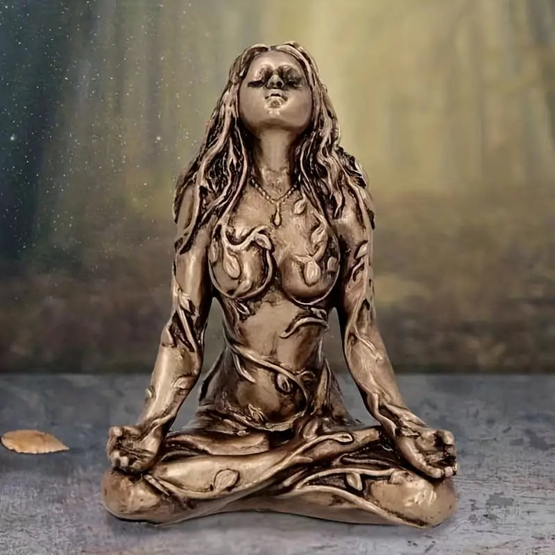 Maiden Goddess Gaia in Lotus Pose
