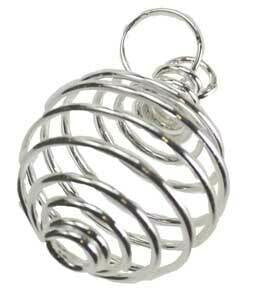 Silver coil 3/4" necklace