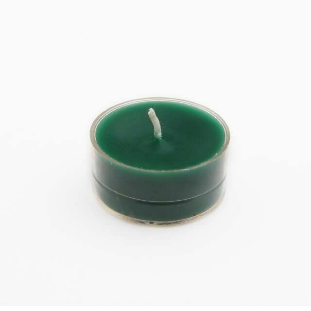 Green tealight candle