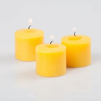 Votive unscented candle - Yellow