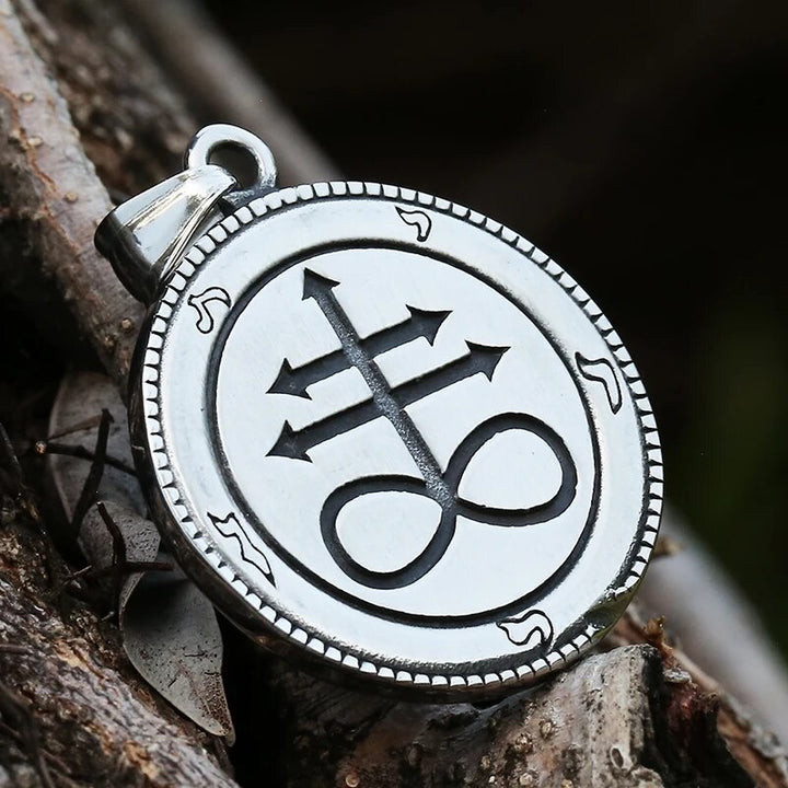 Baphomet Leviathan Cross double sided pendant