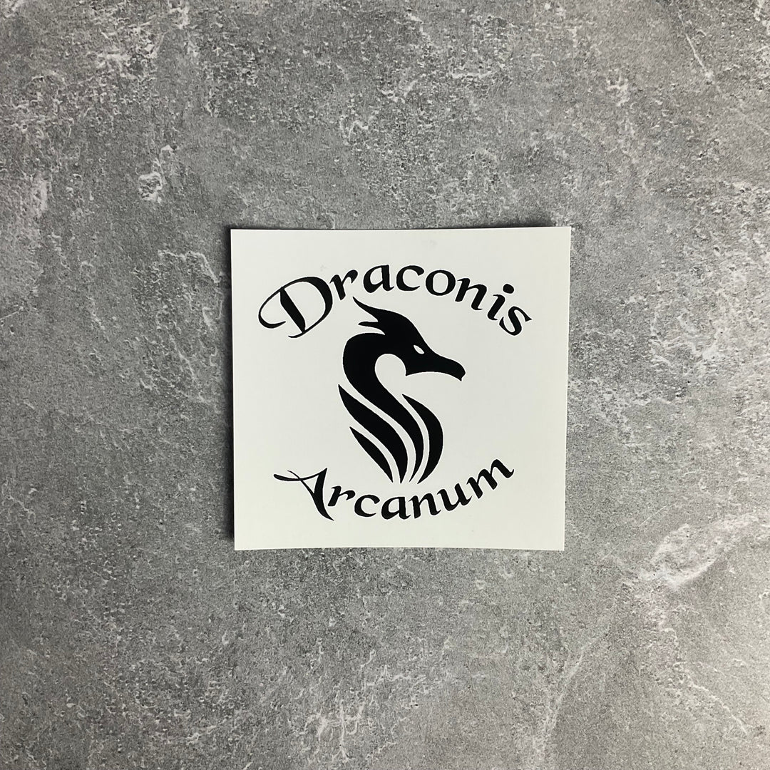 Draconis Arcanum 2.75" b/w sticker
