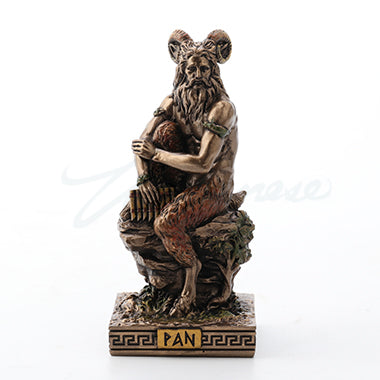 Pan Greek God of the Wild bronzed figure
