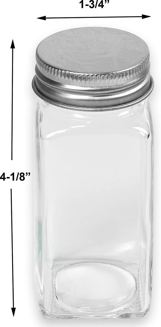 4 ounce French Square style jar clear