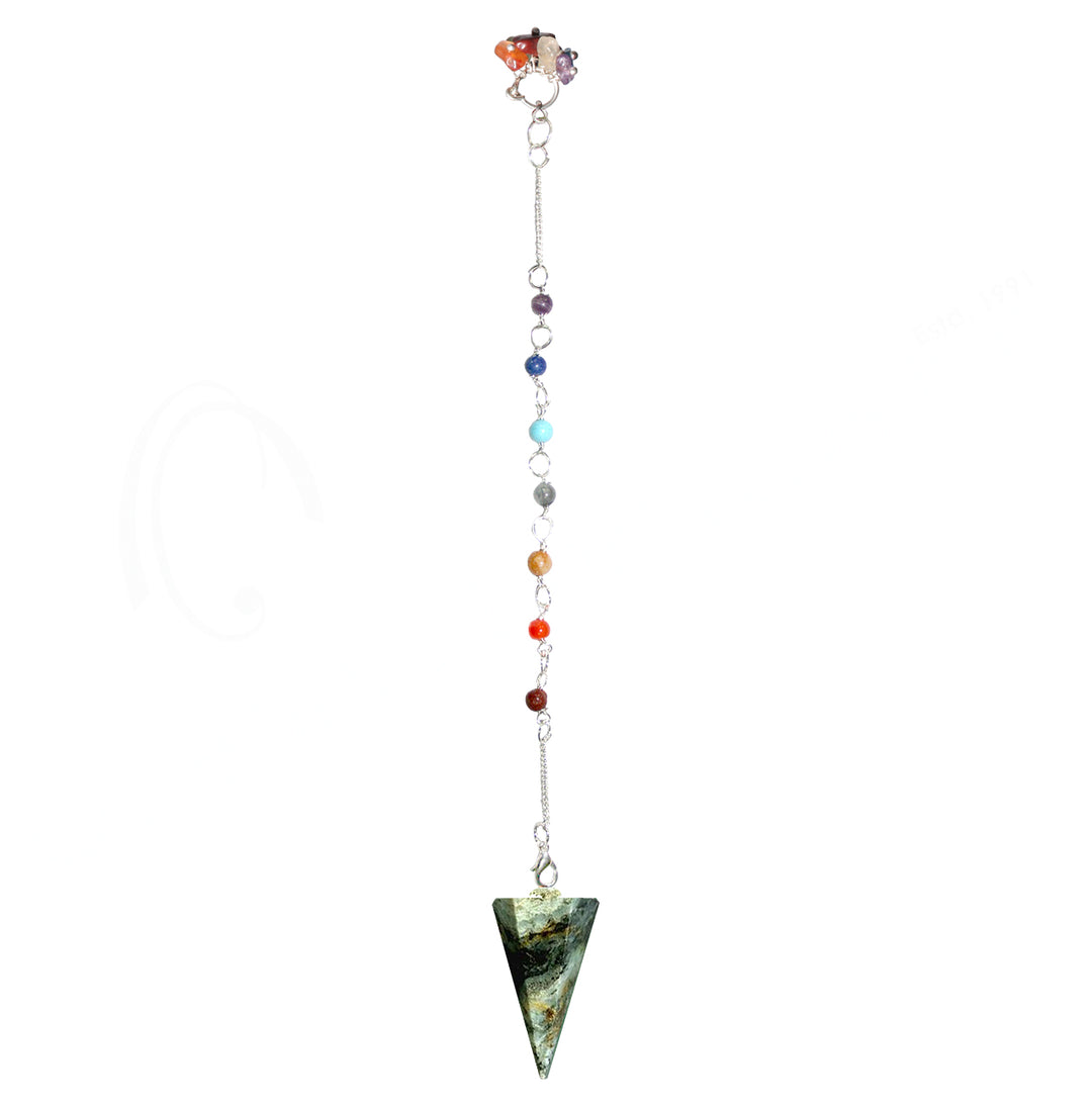 Green Opal Chakra Chain Drop Pendulum