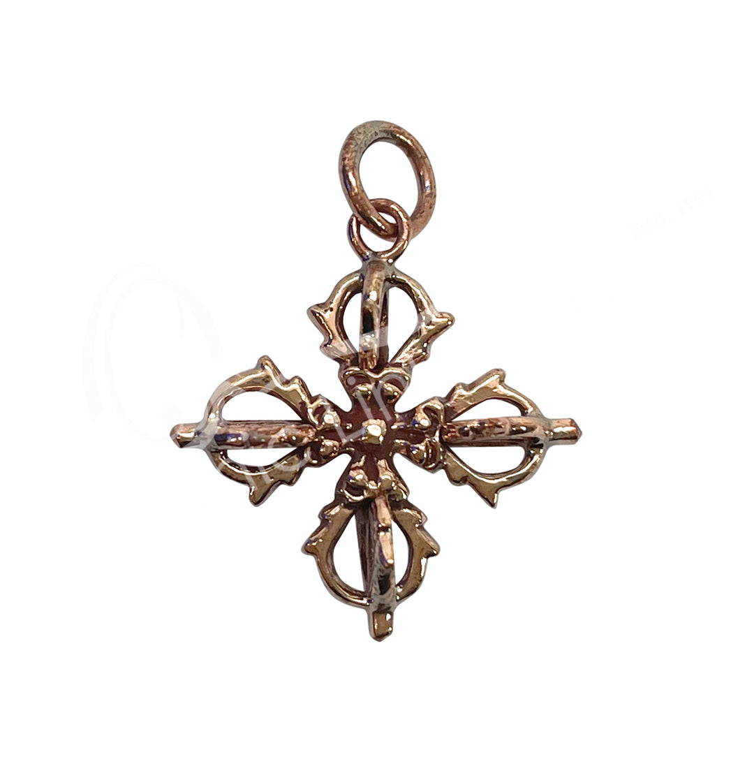 Double Dorje copper talisman necklace