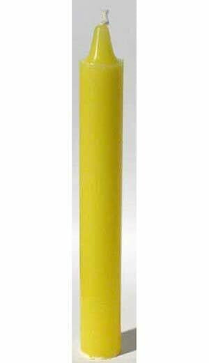 6 inch Yellow candle