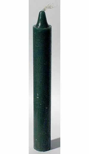 6 inch Green candle