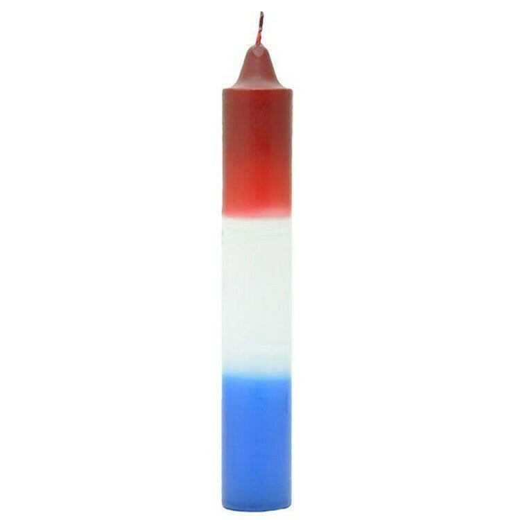 Jumbo Blue/White/Red candle