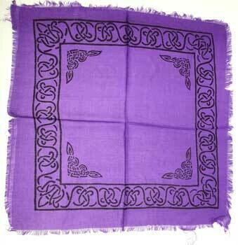 Celtic border purple 18x18 altar cloth