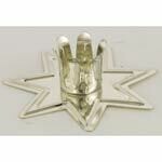 Silver star chime holder small