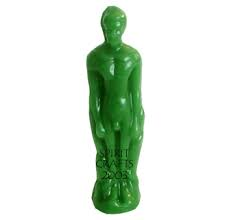 Male figure green candle