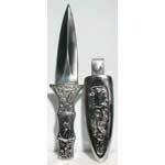 Engraved Silver Boot Athame