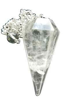 Faceted pendulum Clear quartz