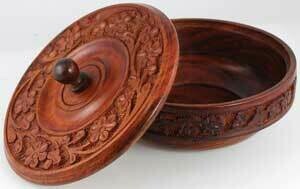 Wooden Ritual Bowl with lid