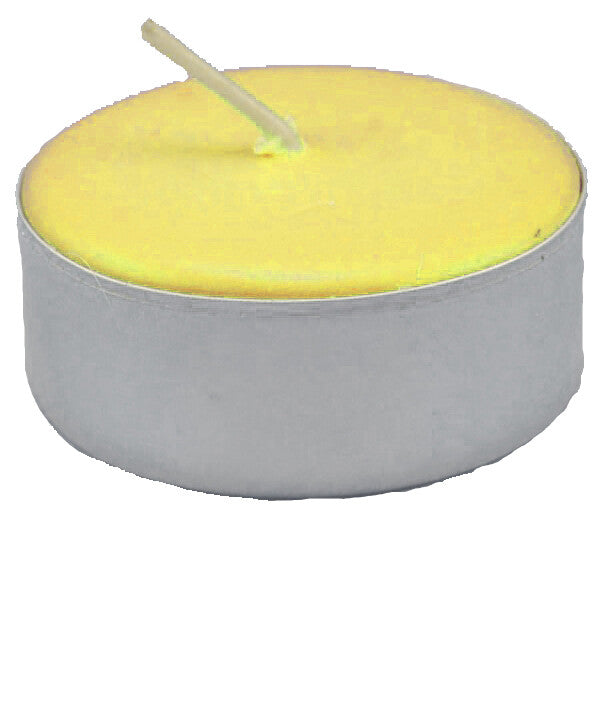 Yellow tealight candle