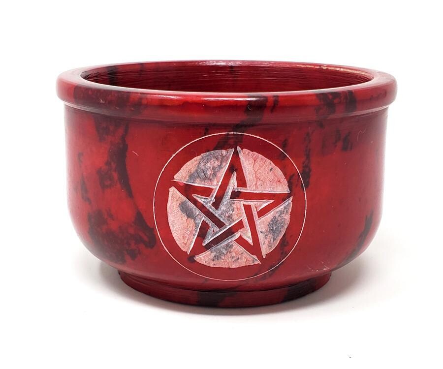Pentagram Soap Stone Bowl Burner 4"