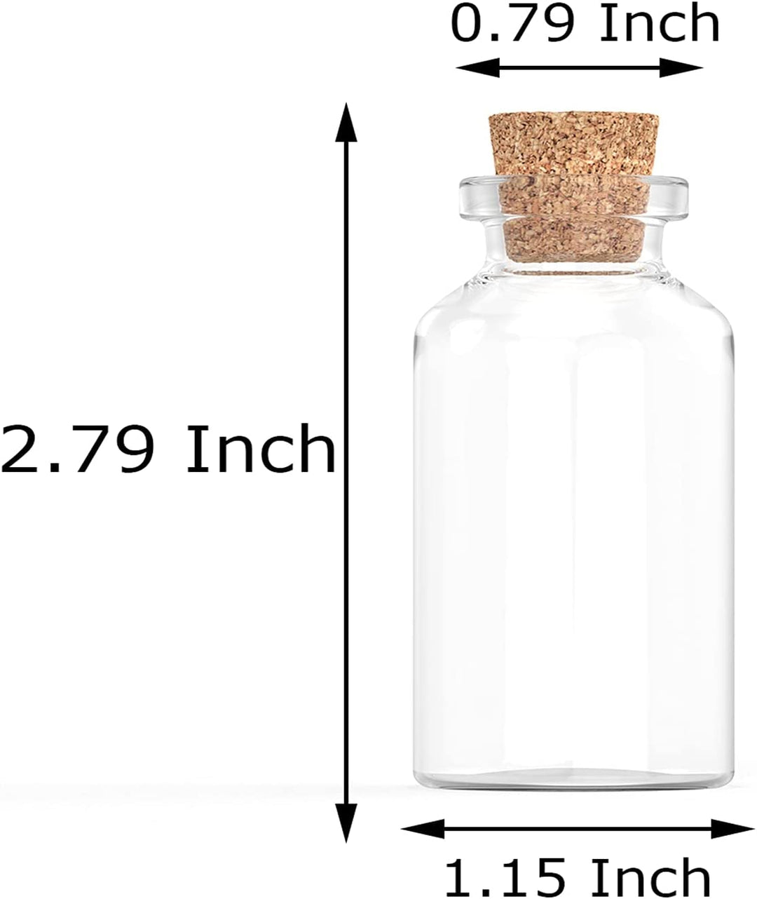 30ml glass vial corked clear