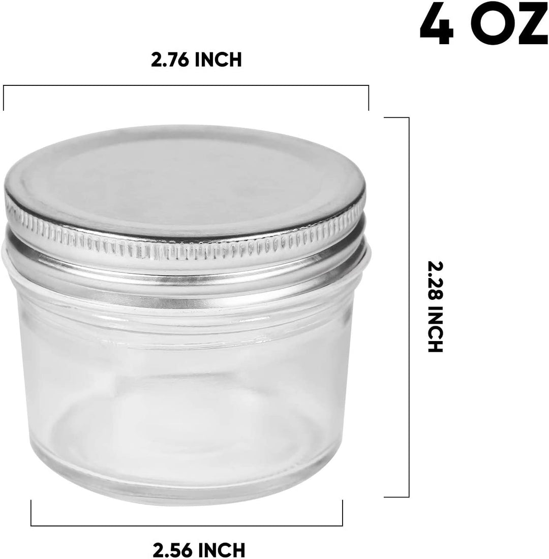 4 ounce Mason style jar clear