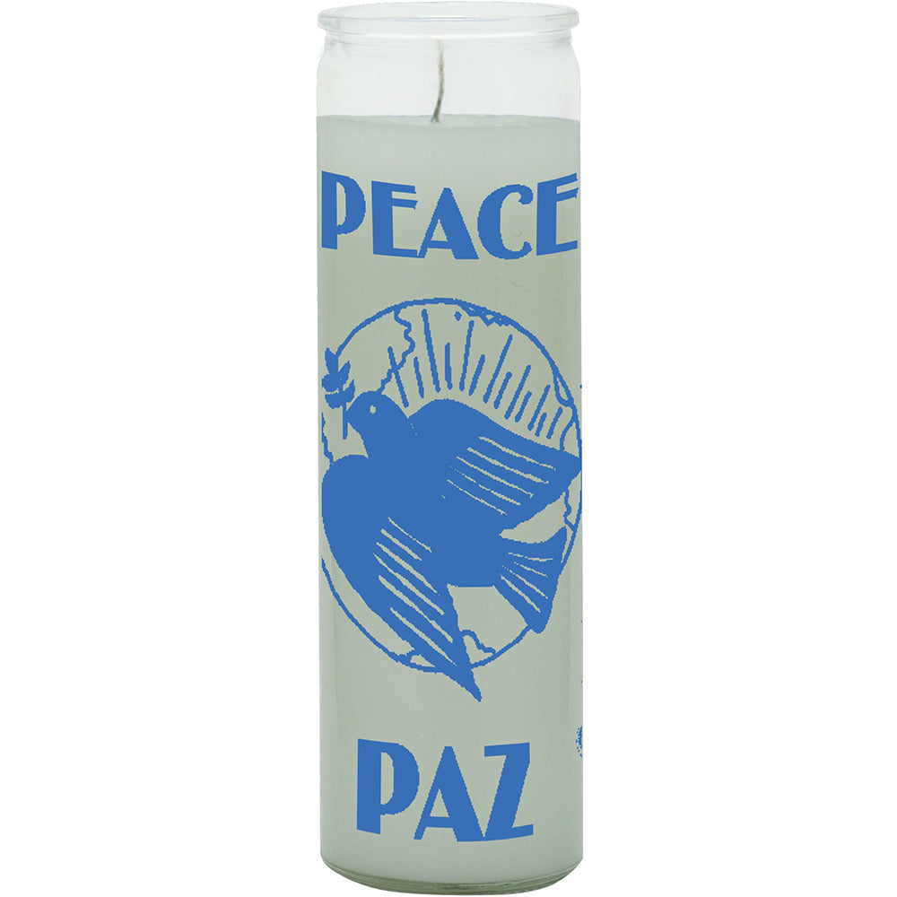Peace 7 day white candle