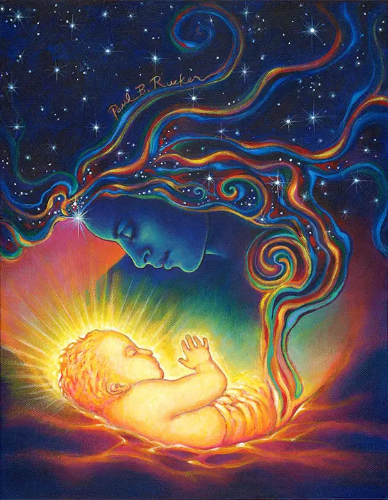 Mother Night and Sun Child magnet by Paul B. Rucker