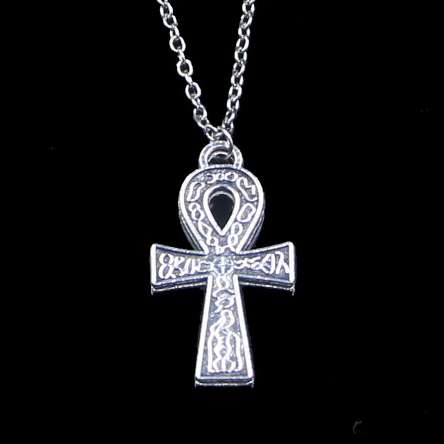 Decorated silver Ankh amulet
