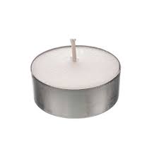 White tealight candle